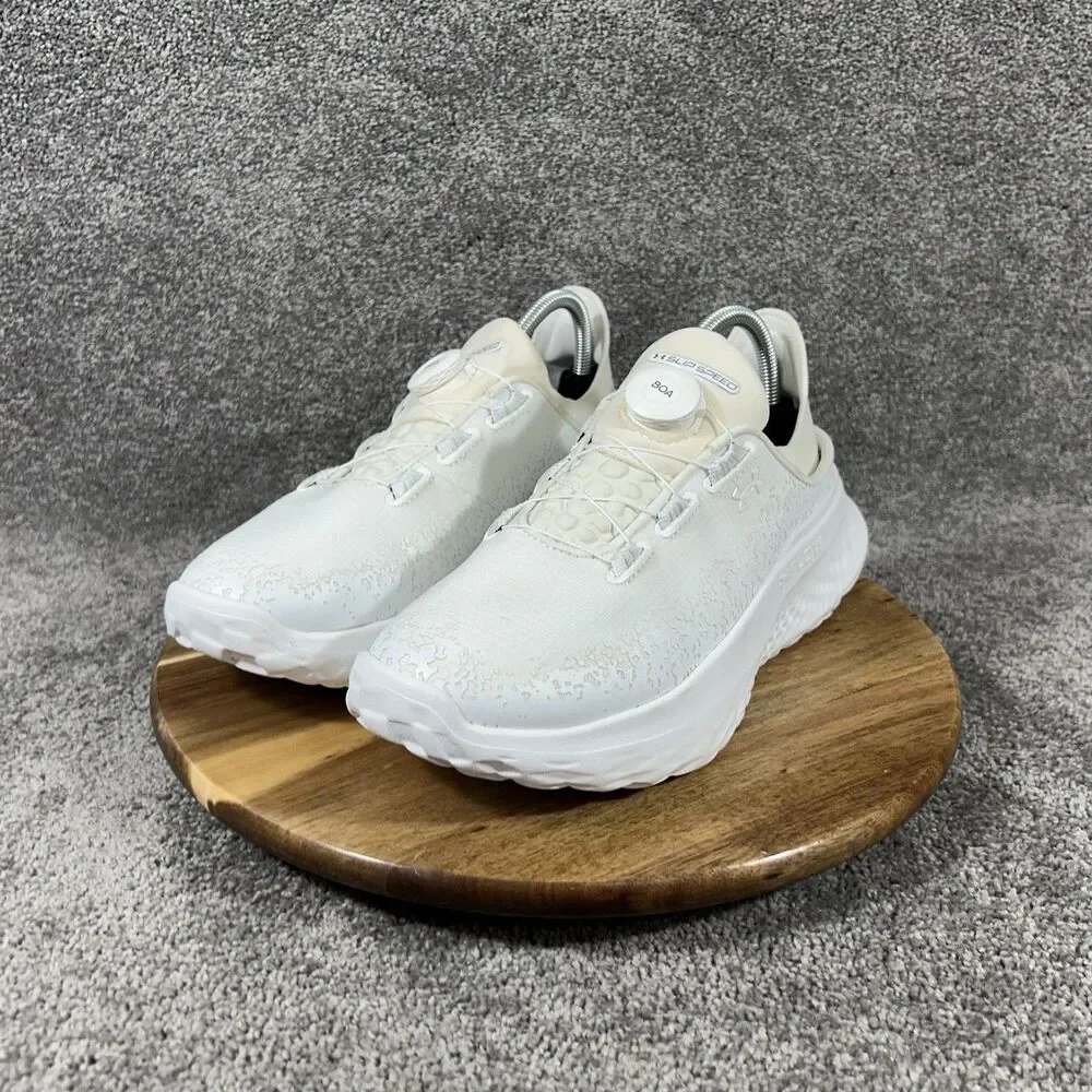 Under Armour SlipSpeed Mega Ripstop Men’s Size 8.5 White BOA Training Shoes